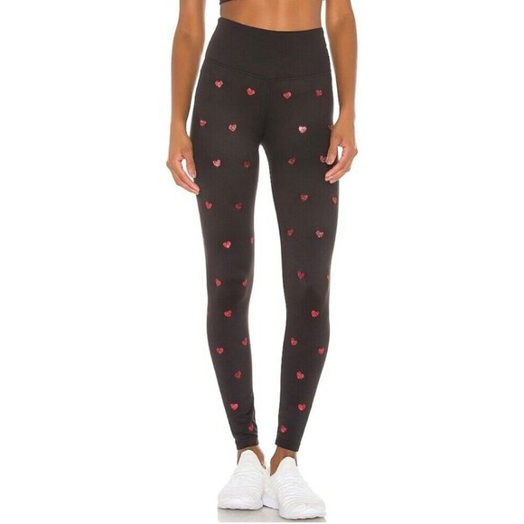 Beach Riot Sport metallic heart leggings S - Picture 1 of 6